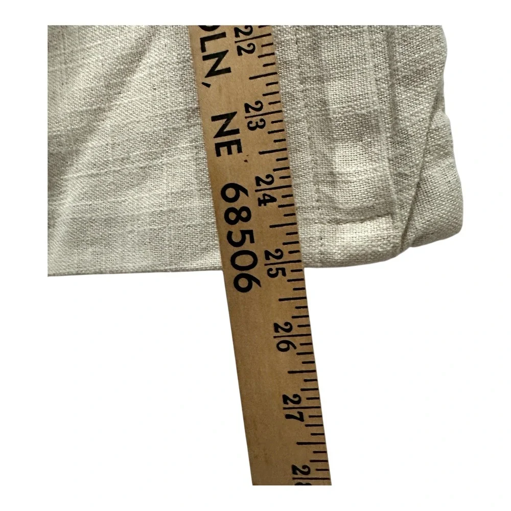 West Elm Lumbar Pillow Cover 14x26 Tufted Geometric Boho Cotton Linen Neutral